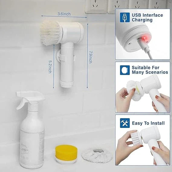 ScrubClean | 5 in 1 Electric Hand Brush | For Deep Cleaning