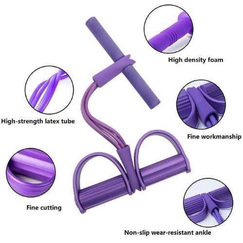 ๐ Resistance Band 4-Tube Yoga Pedal Puller