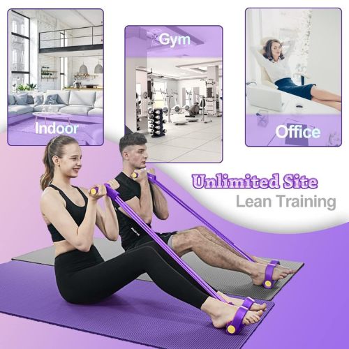 ๐ Resistance Band 4-Tube Yoga Pedal Puller