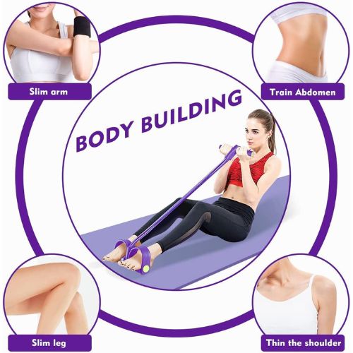 ๐ Resistance Band 4-Tube Yoga Pedal Puller
